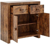 COMPACT SIDEBOARD MANGO CABINET CUPBOARD SHELVING STORAGE UNIT