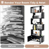 S-Shaped Display Bookshelf 5 Tiers Freestanding Storage Shelf Organiser Home