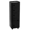 Chest of Drawers Bedside Table Cabinet Nightstand 5 Drawers Bedroom Modern Black