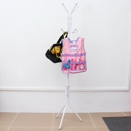 COAT STAND GARMENT RACK SHELF METAL JACKET UMBRELLA HANGER STANDING HOOKS RACK