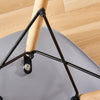 Set of 4 Retro Style Lounge Office Chair Dining Chairs Wooden Legs Kitchen Grey