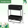 2-Tier Metal Elevated Garden Bed Heavy Duty Planter Box Raised Flowers Box Stand