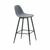 2X Bar Stools Fabric/Faux Leather Pub Chairs Breakfast Kitchen Metal Leg Modern