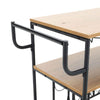 Kitchen Wooden Island Serving Cart Goblet Wine Rack Bar Restaurant Food Storage