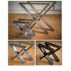 2 X Metal/Steel/Black table legs bench legs cross legs industrial UK designer