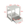 Small Industrial Storage Nightstand Bedside Table Side Cabinet Drawer Shelf Rack
