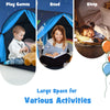 Kids Bed Tunnel Tent Portable Pop Up Playhouse with Double Mesh Curtain and Bag