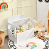 3-in-1 Kids Table and Chair Set Children Activity Bench Wooden Toy Storage Box