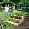 Outdoor 3 Tier Raised Garden Bed Wooden Planter Kit Stackable Large Growing Bed