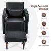 Modern Accent Sofa Chair with Ottoman Upholstered leisure Armchair Living Room