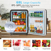 68L Compact Refrigerator Auto Defrost Table Top Mini Fridge & Cooler LED Light