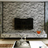 Dark Grey Slate Stone Brick 5.3 SQM Wallpaper House Wall Covering Stickers Roll