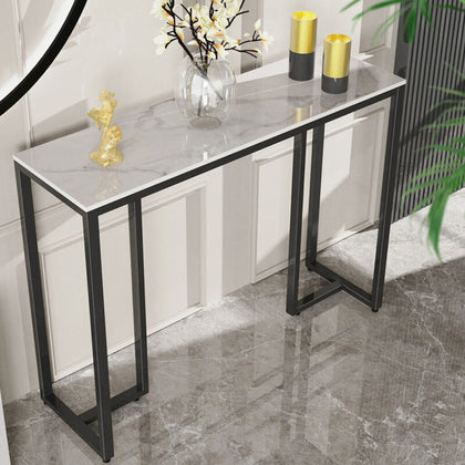 Rectangular Marble Console Table Side Table End Table Narrow Bar Table Stand