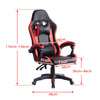 Red Faux Leather Racing Gaming Chair Swivel Office Gamer Desk Chair Adjustable