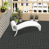 11x Decking Tiles Composite Interlocking WPC Terrace Tile Patio Balcony 30x30cm