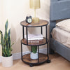 Mobile End Table Sofa Side Table Round Coffee Table for Living Room