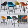 2X Bar Stools Velvet Bar Chairs Metal Legs Breakfast Bar Pub Chair Kitchen Home
