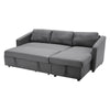 3 Seater Sofa Bed Corner Fabric Sleeper Sofas with Storage & Reversible Chaise