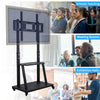 Flat Panel Floor TV Cart Stand Wheels for 32-100'' TV Mount Trolley W/ 2 Shelves