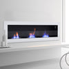 Bio Ethanol Fireplace Real Fire Frame 2/3 Burner Wall/Insert w Protective Glass