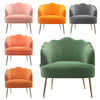 Nordic Scallop Back Armchair Vintage Petals Flower Seat Lotus Tub Accent Chair
