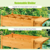 8 Grids Wooden Raised Garden Bed Elevated Planter Kit W/ Folding Lateral Shelf