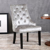 2/4PCS Accent Crushed Velvet Chair Dining Room Padded Dining Chairs Ring Knocker