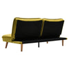 Yellow Sofa Bed 3 Seater Fabric Click Clack Sleeper Sofabed Couch Recliner