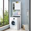 Over-The-Toilet Storage Cabinet 4-Tier Washing Machine Rack W/Adjustable Shelves