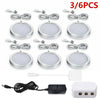 3/6PCS Under Cabinet Lights Kit LED Kitchen Counter Closet LED Puck Display Lamp