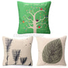 Cotton Linen Forest Throw Pillow Case Cover Bed Sofa Pack Cushion Home Dec
