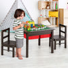 5 in 1 Kids Table and Chair Set Children Building Block Activity Table W/Storage