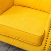 Nordic Chesterfield Velvet Linen Wingback Armchair Sofa Lounge Back Accent Chair