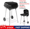 Portable Charcoal Barrel BBQ Grill Garden Barbecue Mini Smoker W/Wheels