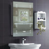 Bathroom Storage Mirror Cabinet Shelf White LED Wall Mirror with Demister Pad UK