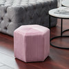 Velvet Padded Stool Dressing Vanity Seat Hexagon Pouffe Footstool Home Furniture
