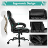 High Back Executive Chair Ergonomic Leather Computer Chair w/Rocking Backrest