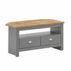 Lisbon Grey Oak Modern Corner TV Unit Stand Cabinet Media 2 Drawer