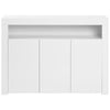 LED Sideboard High Gloss Buffet Display Cabinet TV Unit Stand 3 Doors White