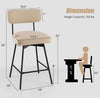 Set of 2 Bar Stools 360° Swivel Padded Counter Height Chair Kitchen Dining Stool