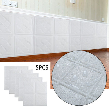 Large XPE 3D Tile Brick Ceiling Panel Wall Sticker Self Adhesive Wallpaper Decal