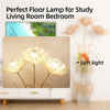 Upscale Rattan Led Floor Standing Lights Wicker Atmosphere Lamp with Ball Flower