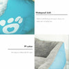 Grey Pet Dog Bed Puppy Cushion House Soft Warm Kennel Blanket Waterproof Nest