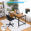 Large Rolling Computer Desk Metal Frame Writing Desk Workstation Lockable Wheels