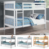Double Bunk Beds For Kids Children 3ft Single Pine Wood Bed Frame With Mattress