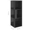 vidaXL Corner Cabinet High Gloss Black 33x33x100 cm Chipboard GHB