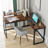 L-Shaped Computer Desk with Self Corner Desk Work Table Home Office Table QP