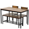 Dining Table Chair Bench Set 4 Seater Kitchen Furniture Steel Frame NS