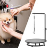 Rotatable Pet Cat Dog Grooming Table W/Adjustable Arm Non-Slip Trimming Tabletop
