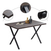 Modern Wood Dining Table Kitchen Dining RoomTable with X/U Shaped Metal Legs